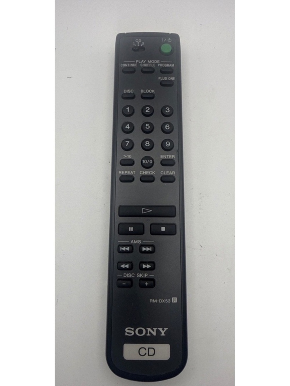 Sony RM-DX53 CD Remote Control - no battery cover